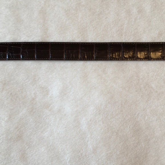Brighton Croc Brown Leather Belt - Picture 9 of 10